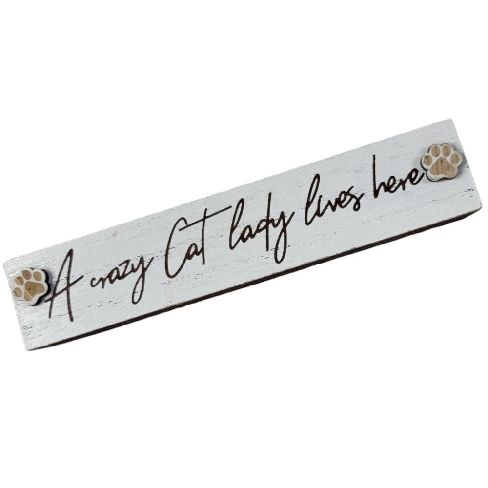Crazy Cat Lady Wood Decor from Hobby Lobby Plaque
